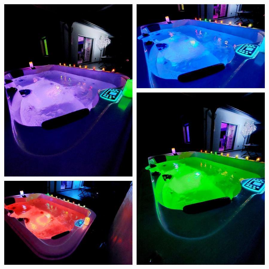 Un Sejour Romantique En Couple Avec Jacuzzi Prive Chromotherapie Jardin Maison Privee Ychoux Exteriör bild